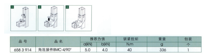 BMC-4/90°角連接件